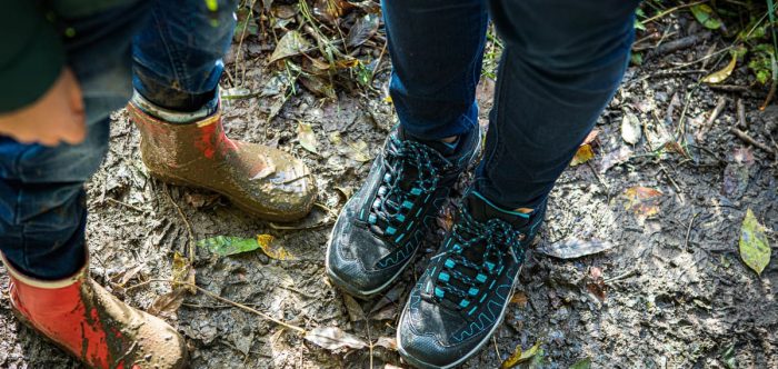 Muddy boots