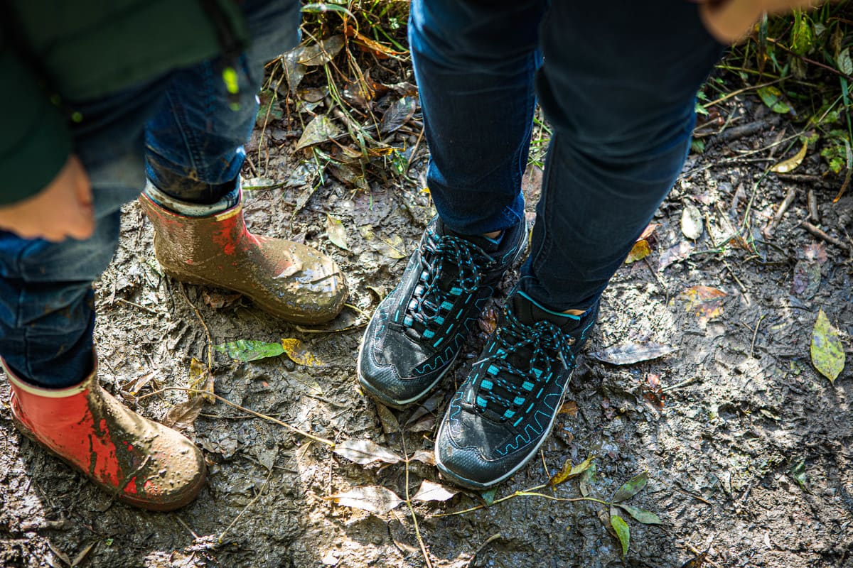 Muddy boots