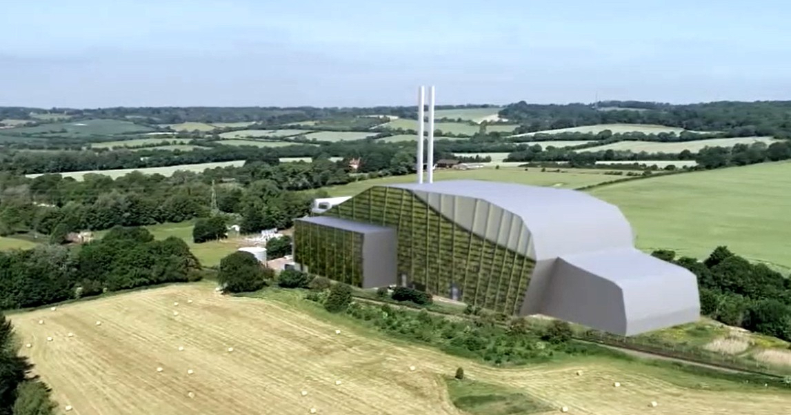 Image of proposed Energy Recovery Facility in the Wey Valley