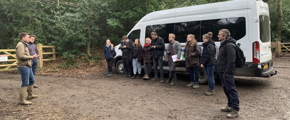 Image of University Centre Sparsholt students at hedgerows initiative site